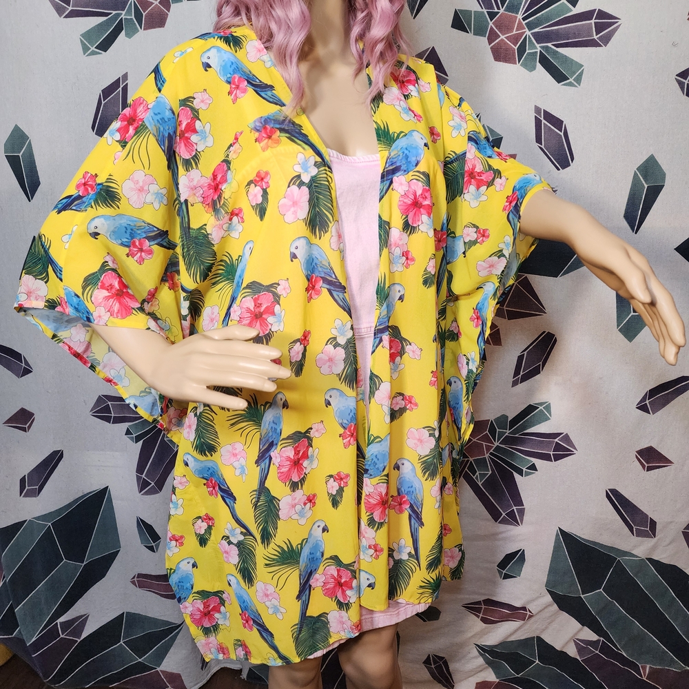 Soft Surroundings Tropical Yellow Kimono